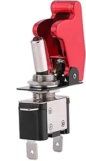 12V 20A Racing Car Red Cover LED Light SPST Toggle Rocker Ignition Switch Control On/Off for Professional Applications