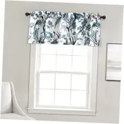 Dolores Light Filtering Window Curtain Valance, 52"W x 18"L (Pack of 1) Blue