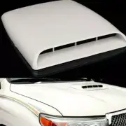 Universal Car Decoration Air Flow Intake Hood Scoop Vent Bonnet Cover White