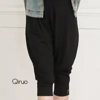 在飛比找momo購物網優惠-【Qiruo 奇若名品】春夏專櫃 薄款寬鬆飛鼠七分褲2025