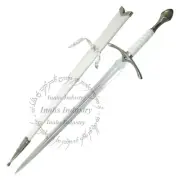 Glamdring Sword of Gandalf White with Scabbard LOTR replica swords with Plaque