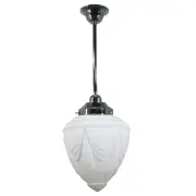 Empire Opal Matt 8&quot; Shade w 1/2&quot; x 1/2m Rod Pendant