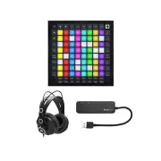 Novation Launchpad Pro MK3 Bundle with Over-Ear Headphones and 3.0 4 Port USB...