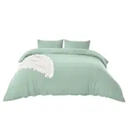 Duvet Doona Quilt 1800TC Cover Set Pillowcase Bed Sage Green