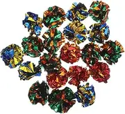 25pcs Crinkle Balls Cat Interactive Metallic Sound Balls for Kittens Puppy Supplies Fun Durable for Engaging Playtime and Bonding
