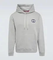 [Gucci] Gucci Interlocking G cotton jersey hoodie AU 99 grey