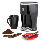 Moss & Stone Mini Drip Coffee Maker with Mug, Small Coffee Pot With Coffee Cu...