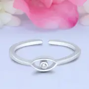 3.5mm Eye Band 925 Sterling Silver Toe Ring Thin Adjustable Toe Ring