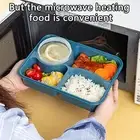 Bento Box Separate Soup Container Keep Freshing 4/5 Grids School Students