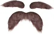 Mustache Eyebrows Costume Accessories for Easter Events, Brown