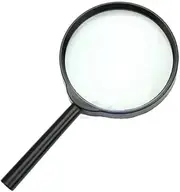 AIMALL 3X 10CM Large Handheld Magnifying Glass, 7.67x3.93 Inches Loupe for Reading, Inspection, Hobbies, Optical Clarity, Durable Plastic Handle, Black
