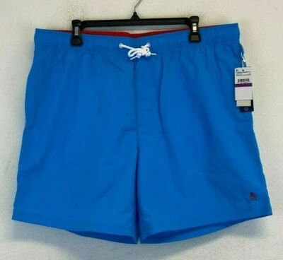 Original Penguin Men's Quick Dry Daddy Swim Short Dresden Blue Size 2XL -