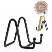 Picture Stands for Display 3 Pack 3 Inch Plate Stands for Display - Black Met...