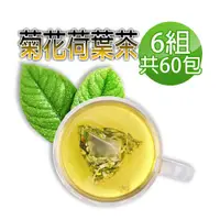 在飛比找ETMall東森購物網優惠-【蔘大王】台灣菊花荷葉降降茶包X6組（6gX10入/組）油切