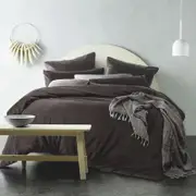 Vintage Design Chocolate Cotton Velvet Quilt Cover Set