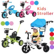4 In 1 Kids Tricycle Toy Bike Trike Baby Prams Stroller Toddler Ride-On Activity