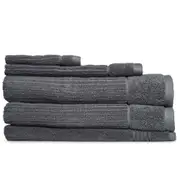 5pc Sheraton Luxury Maison Soho Cotton Bath/Face/Hand Towel/Mat Set Charcoal