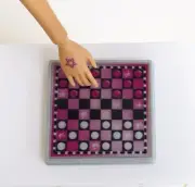 Realistic BARBIE Storytelling Checkerboard PINK CHECKERS 1:6 Board Game DIORAMA