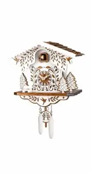 Quartz Cuckoo Clock Swiss house EN 330 Q braun NEW