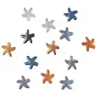 90pcs Glass Starfish Beads Mixed Colors Glass Beads Loose Beads Bracelet