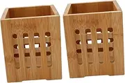 NAMOARLY 2pcs Utensil Organizer with Drain Stylish Holder for Easy Access and Quick Drying for Spoons Forks and Chopsticks Your