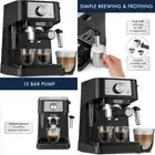 Coffee Maker Machine Espresso Cappuccino 15 Bar Pump Manual Milk Frother Wand