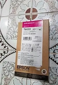 在飛比找Yahoo!奇摩拍賣優惠-22年4 EPSON T6033 原廠靚紅色墨水220ml 