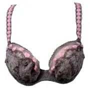 Elixir de Lingerie Bra Purple Pink Lace Plunge Stretch NEW Women Size 32