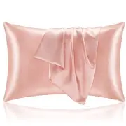 BEDELITE Satin Silk Pillowcase for Hair and Skin, Coral Pillow Cases Standard