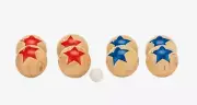 8 Wooden Bocce Set With Rules and Pallino Ball Outdoor Lawn Games Jenjo Games