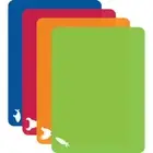 Flexible Cutting Mats with Food Icons, Set of 4