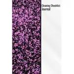 CLEANING CHECKLIST JOURNAL: CLEANING CHECKLIST JOURNAL 120 PAGES 6X9 PURPLE HOUSE CLEANING CHECKLIST NOTEBOOK