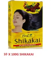 10 X Shikakai Powder Hesh 100G- HERBAL- SKIN CARE- AYURVEDIC- ACACIA CONCINNA