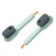 2PCS Scrub Brush with Soap Dispenser Shoes Cleaning Laundry Clothes Brush