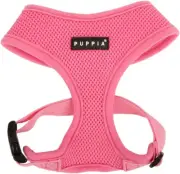 Adjustable Soft Dog Harness, Breathable Mesh, Quick-Release Buckle, Pink, Medium