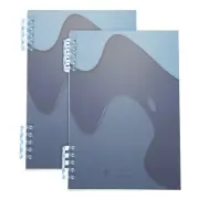 2Pcs 8x6" Inch Spiral Notebook Refillable Journal Meeting Graduation, Navy Blue