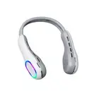 RGB Neck Fans Lamp Bladeless Fan for Summer Outdoor (White) Hot