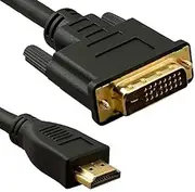 2.5m HDMI to DVI Cable (Ultra HD & 1080P Full HD) - v1.4 - 24k Gold Plated Video Lead - DVI-D (Dual Link) 24+1 Pins