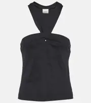 [Isabel Marant] Isabel Marant Zineba cotton jersey top AU 12 black