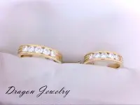 在飛比找Yahoo!奇摩拍賣優惠-{ Dragon Jewelry } 天然鑽石 線戒 男女戒