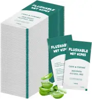 Wet Wipes Flushable Wipes Bulk Individual Wrapped Fragrance Free Plant Based