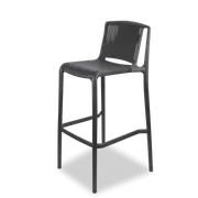 Paros UV Plastic Outdoor Bar Stool (PP) in Gunmetal