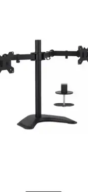 VIVO STAND-V002F Dual LED LCD Monitor Free-Standing Desk Stand for 2 Screens
