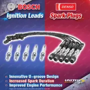 Bosch Ignition Leads + 5 x Denso TT Spark Plugs for Volkswagen Bora TYPE 4 1J (for: Volkswagen)