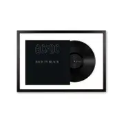 Framed AC/DC Back In Black Vinyl Album Art