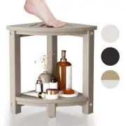 Ciokea Corner Shower Stool, HDPE Waterproof Shower Bench Seat, Sturdy Bath Fo...