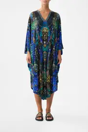 JERSEY LONG KAFTAN WITH ROUNDED HEM DOMINICAN DECADENCE