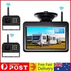 5" Wireless Rear View Monitor 2x Reversing Camera Kit Caravan Bus Truck 12V 24V
