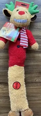 Multipet Loofa Holiday Toys Reindeer 18 Inches With Squeaker