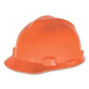 V-Gard Slotted Hard Hat Cap, Staz-On Suspension, Hi-Viz Orange MSA 488148